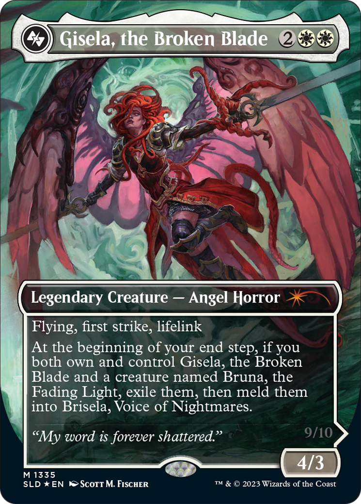 Gisela, the Broken Blade (SLD-1335) - Secret Lair Drop (Borderless) Foil - Premium MTG Single from Wizards of the Coast - Just $65.68! Shop now at Game Crave Tournament Store