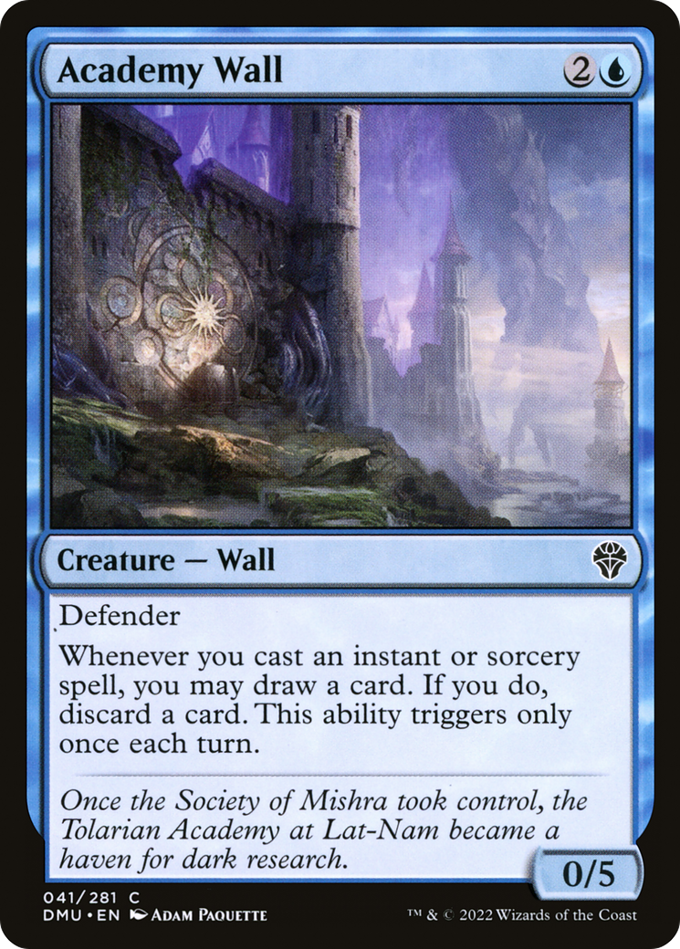 Academy Wall (DMU-041) - Dominaria United - Premium MTG Single from Wizards of the Coast - Just $0.25! Shop now at Game Crave Tournament Store