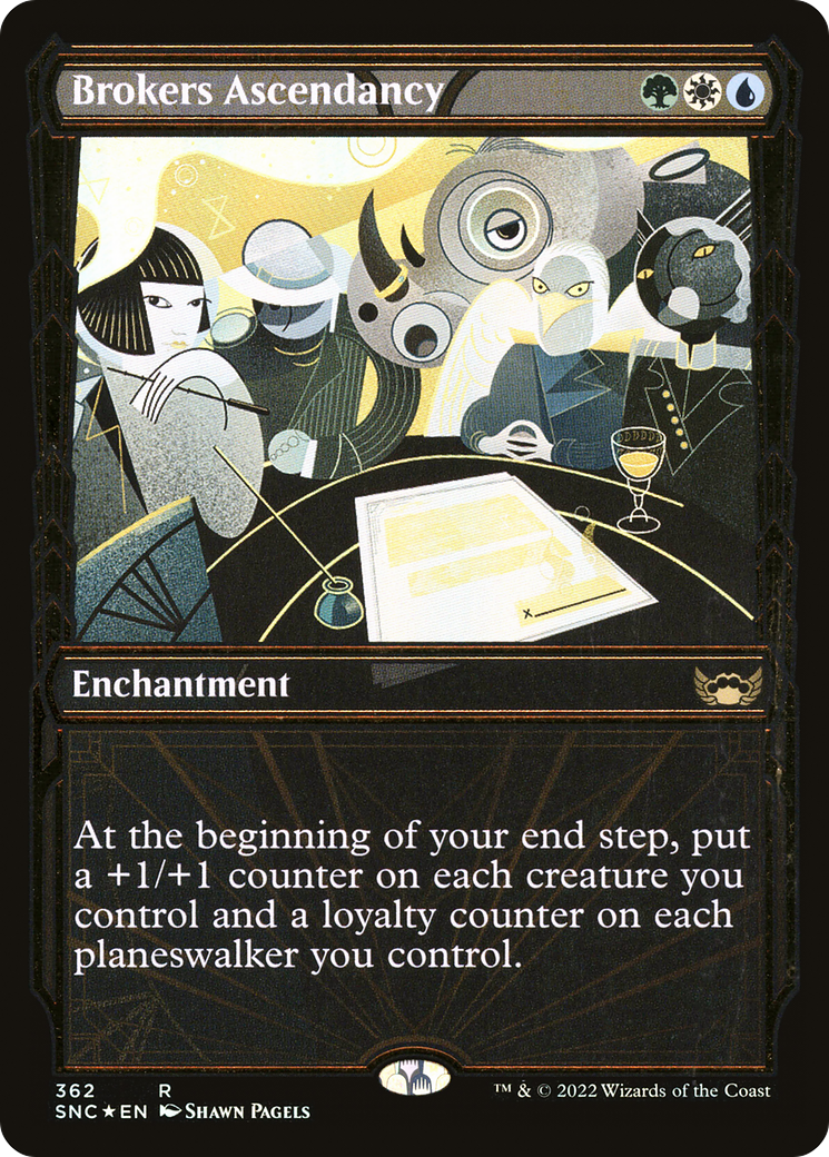 Brokers Ascendancy (SNC-362) - Streets of New Capenna: (Showcase) Foil - Premium MTG Single from Wizards of the Coast - Just $1.26! Shop now at Game Crave Tournament Store
