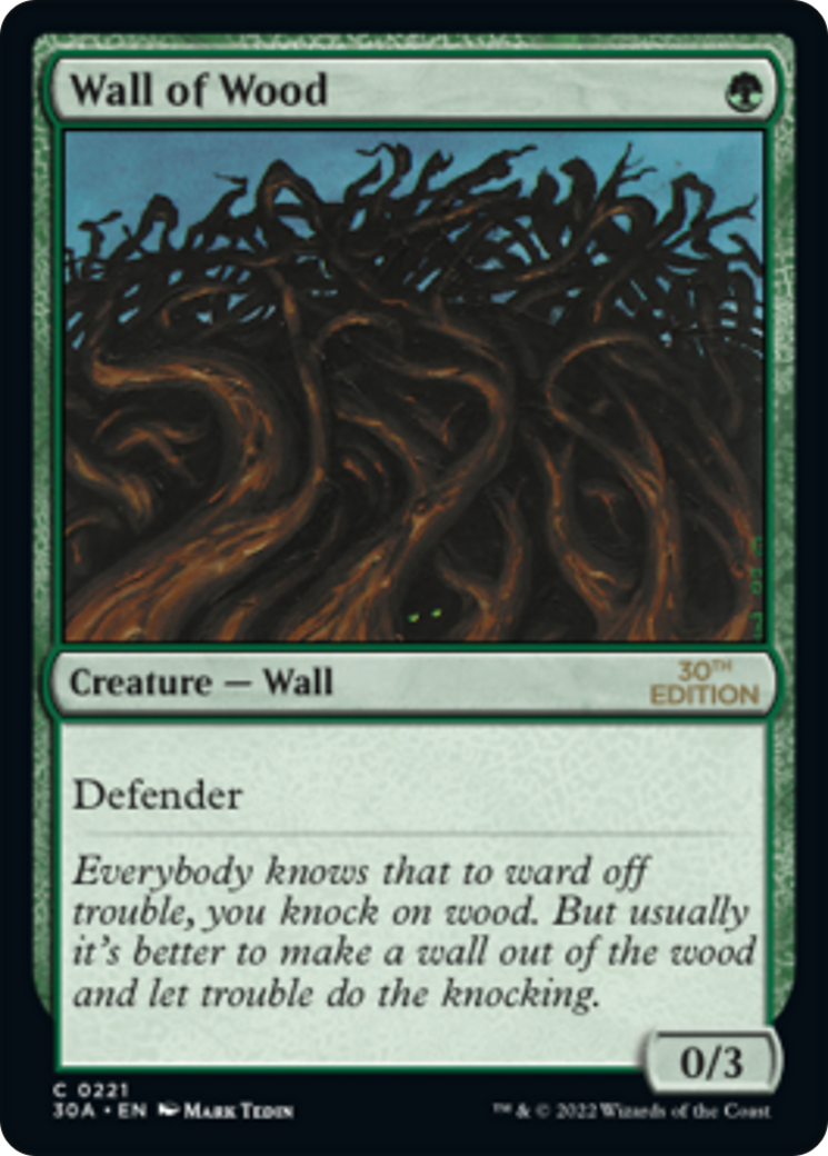 Wall of Wood (30A-221) - 30th Anniversary Edition - Premium MTG Single from Wizards of the Coast - Just $0.38! Shop now at Game Crave Tournament Store