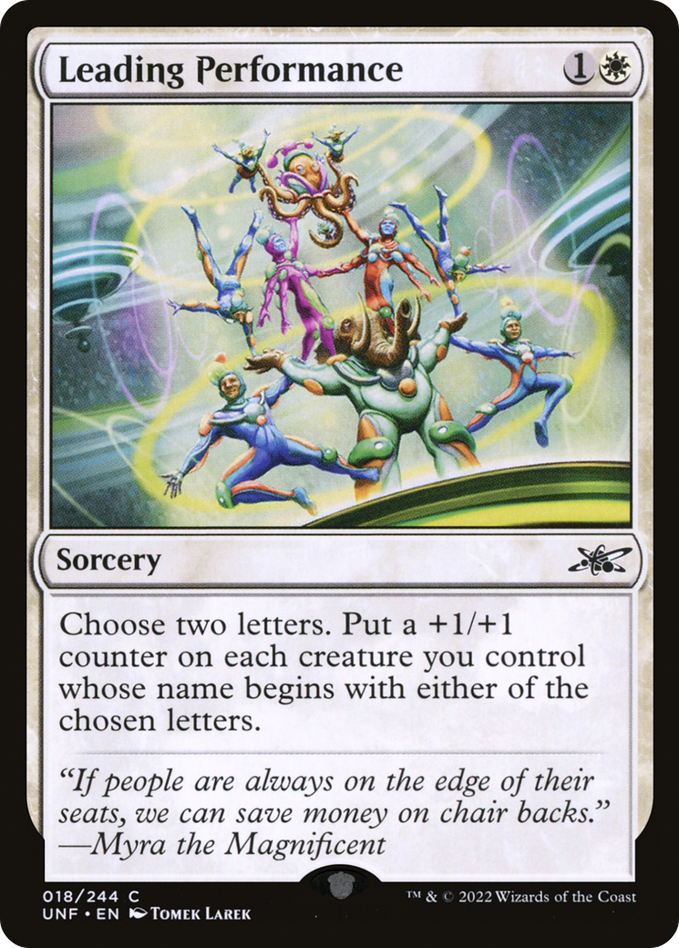 Leading Performance (UNF-018) - Unfinity - Premium MTG Single from Wizards of the Coast - Just $0.08! Shop now at Game Crave Tournament Store