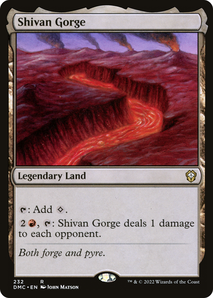 Shivan Gorge (DMC-232) - Dominaria United Commander - Premium MTG Single from Wizards of the Coast - Just $0.63! Shop now at Game Crave Tournament Store