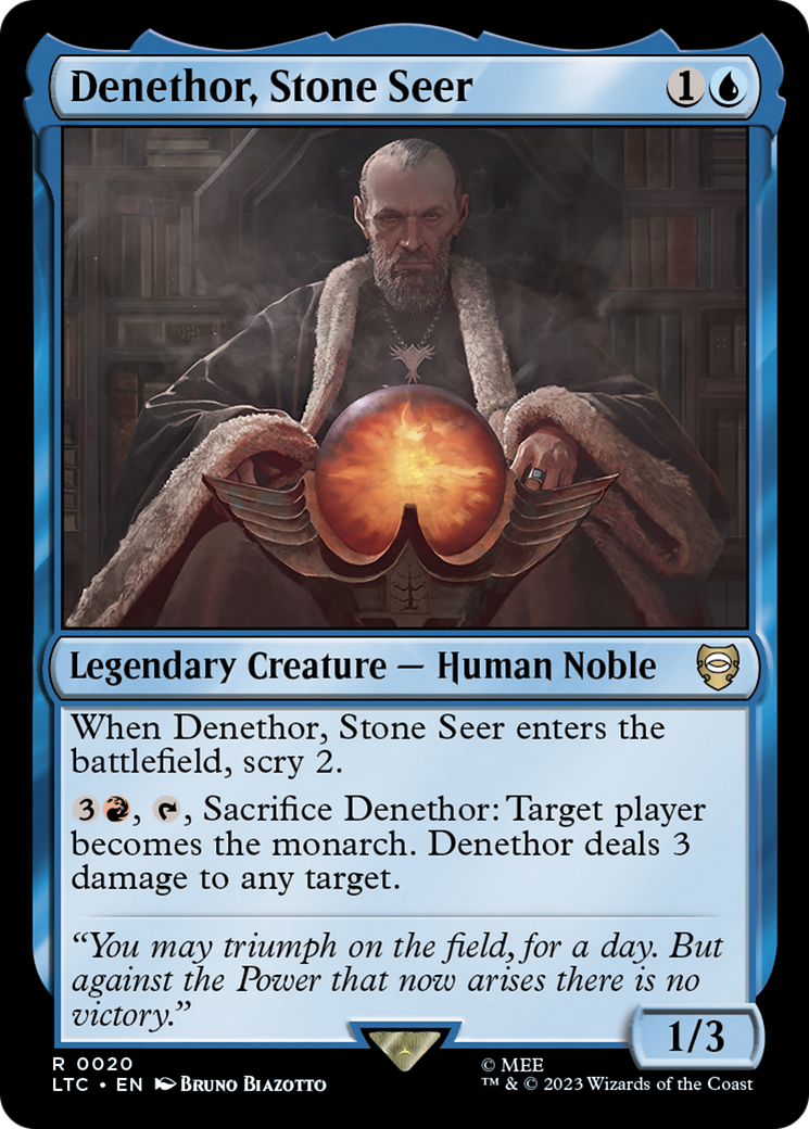 Denethor, Stone Seer (LTC-020) - Tales of Middle-earth Commander - Premium MTG Single from Wizards of the Coast - Just $0.08! Shop now at Game Crave Tournament Store