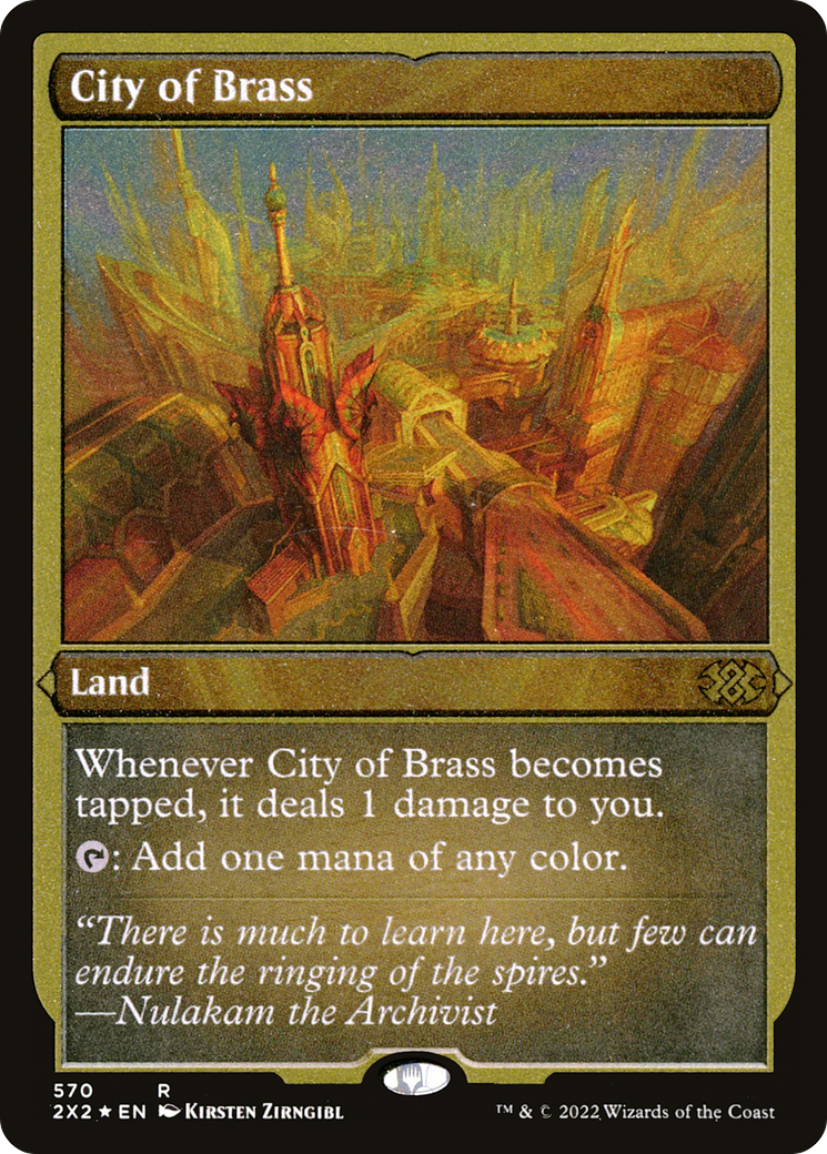 City of Brass (2X2-570) - Double Masters 2022 Etched Foil - Premium MTG Single from Wizards of the Coast - Just $7.19! Shop now at Game Crave Tournament Store