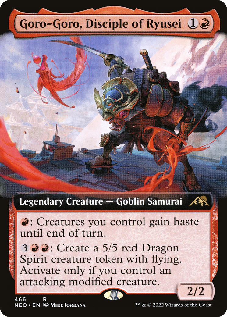 Goro-Goro, Disciple of Ryusei (NEO-466) - Kamigawa: Neon Dynasty: (Extended Art) Foil - Premium MTG Single from Wizards of the Coast - Just $0.52! Shop now at Game Crave Tournament Store
