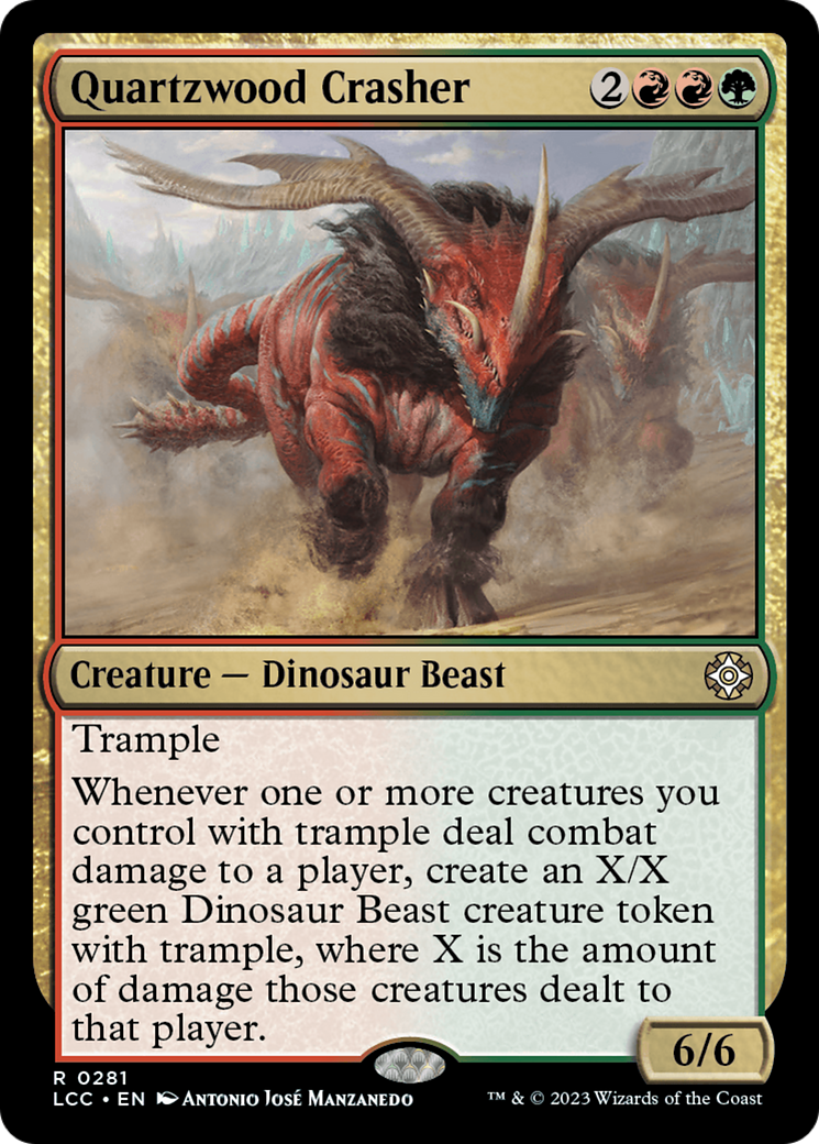 Quartzwood Crasher (LCC-281) - The Lost Caverns of Ixalan Commander - Premium MTG Single from Wizards of the Coast - Just $0.18! Shop now at Game Crave Tournament Store
