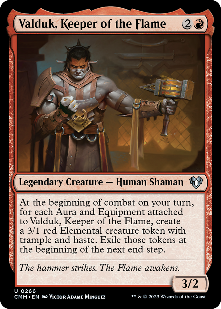 Valduk, Keeper of the Flame (CMM-266) - Commander Masters - Premium MTG Single from Wizards of the Coast - Just $0.08! Shop now at Game Crave Tournament Store