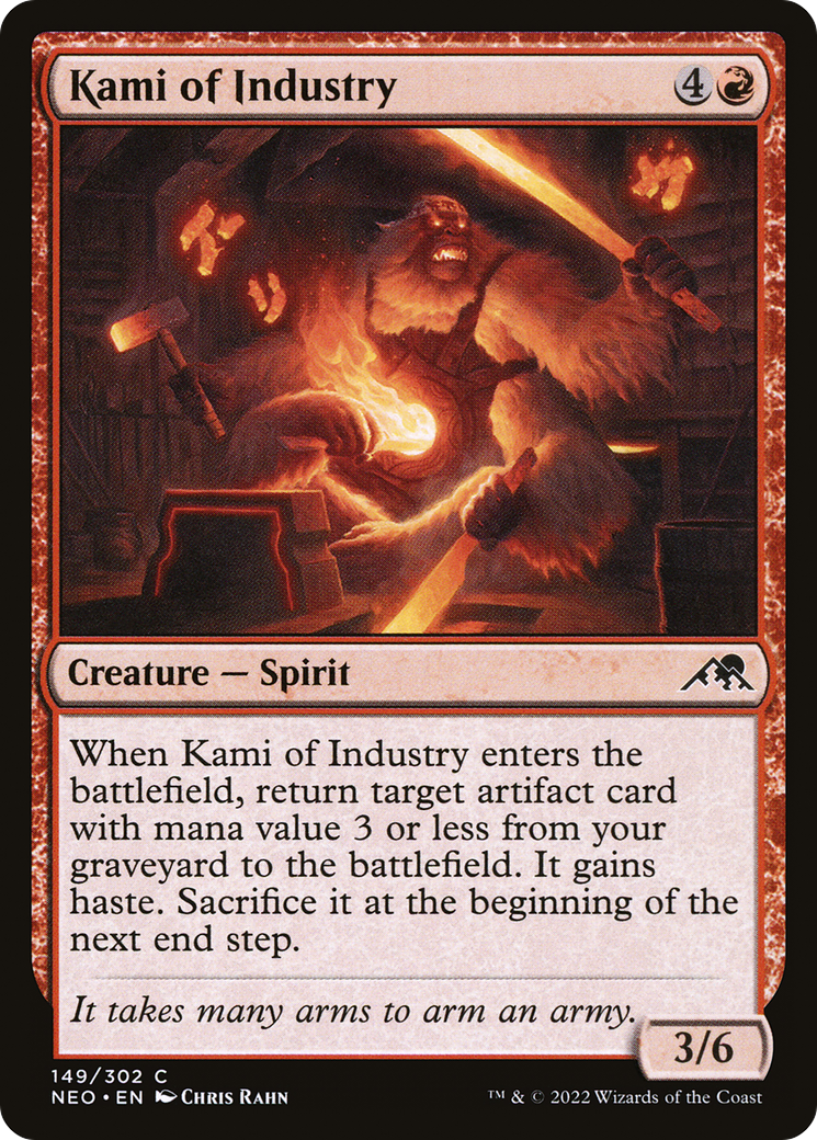Kami of Industry (NEO-149) - Kamigawa: Neon Dynasty Foil - Premium MTG Single from Wizards of the Coast - Just $0.08! Shop now at Game Crave Tournament Store