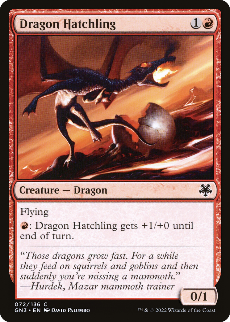 Dragon Hatchling (GN3-072) - Game Night: Free-for-All - Premium MTG Single from Wizards of the Coast - Just $0.08! Shop now at Game Crave Tournament Store