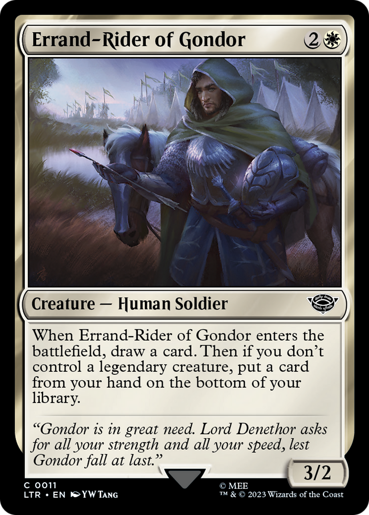 Errand-Rider of Gondor (LTR-011) - The Lord of the Rings: Tales of Middle-earth - Premium MTG Single from Wizards of the Coast - Just $0.08! Shop now at Game Crave Tournament Store