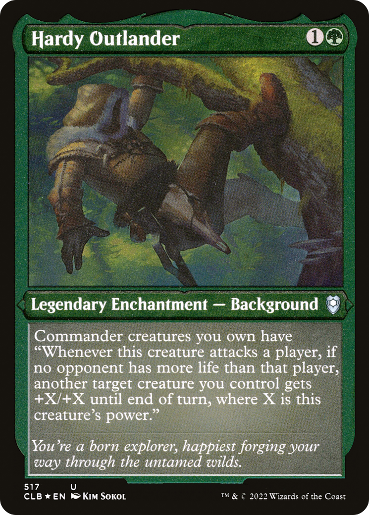 Hardy Outlander (CLB-517) - Commander Legends: Battle for Baldur's Gate Etched Foil - Premium MTG Single from Wizards of the Coast - Just $0.08! Shop now at Game Crave Tournament Store