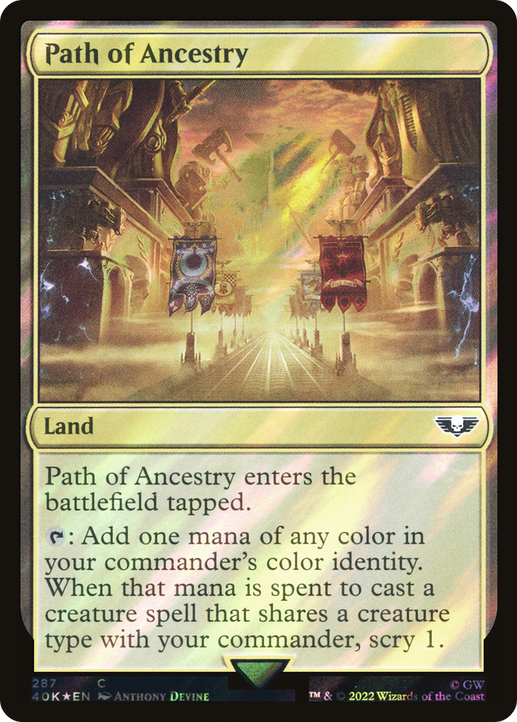 Path of Ancestry (40K-287★) - Warhammer 40,000 Commander Foil - Premium MTG Single from Wizards of the Coast - Just $0.36! Shop now at Game Crave Tournament Store