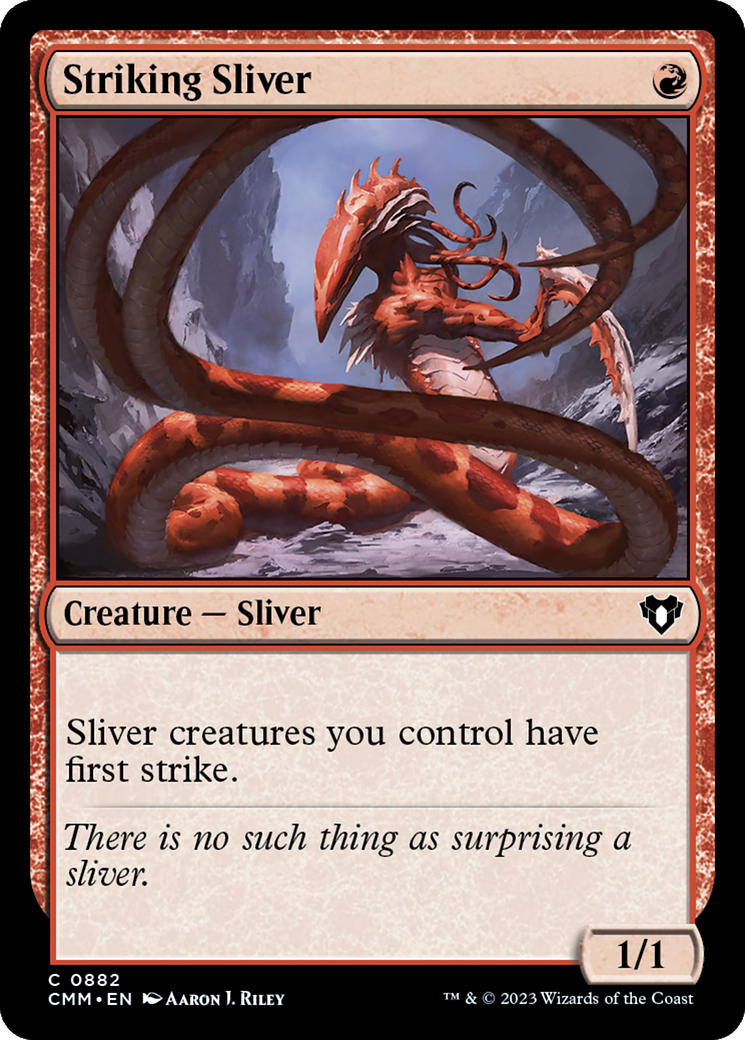 Striking Sliver (CMM-882) - Commander Masters - Premium MTG Single from Wizards of the Coast - Just $0.11! Shop now at Game Crave Tournament Store