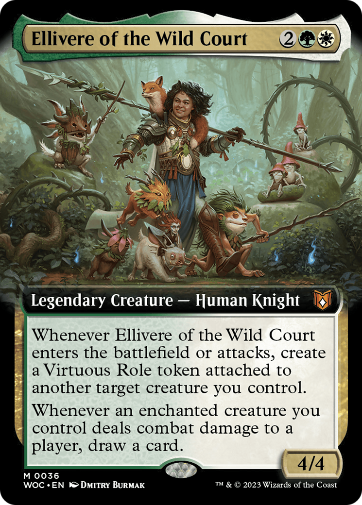 Ellivere of the Wild Court (WOC-036) - Wilds of Eldraine Commander: (Extended Art) Foil - Premium MTG Single from Wizards of the Coast - Just $0.76! Shop now at Game Crave Tournament Store