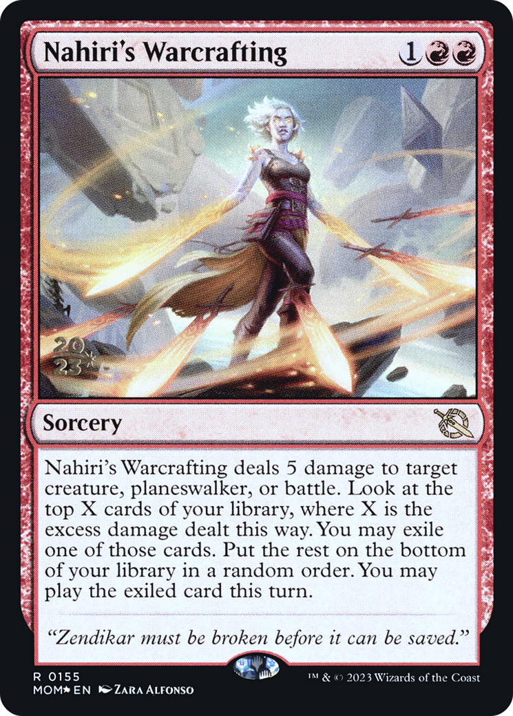 Nahiri's Warcrafting (PMOM-155S) - March of the Machine Promos Foil - Premium MTG Single from Wizards of the Coast - Just $0.09! Shop now at Game Crave Tournament Store