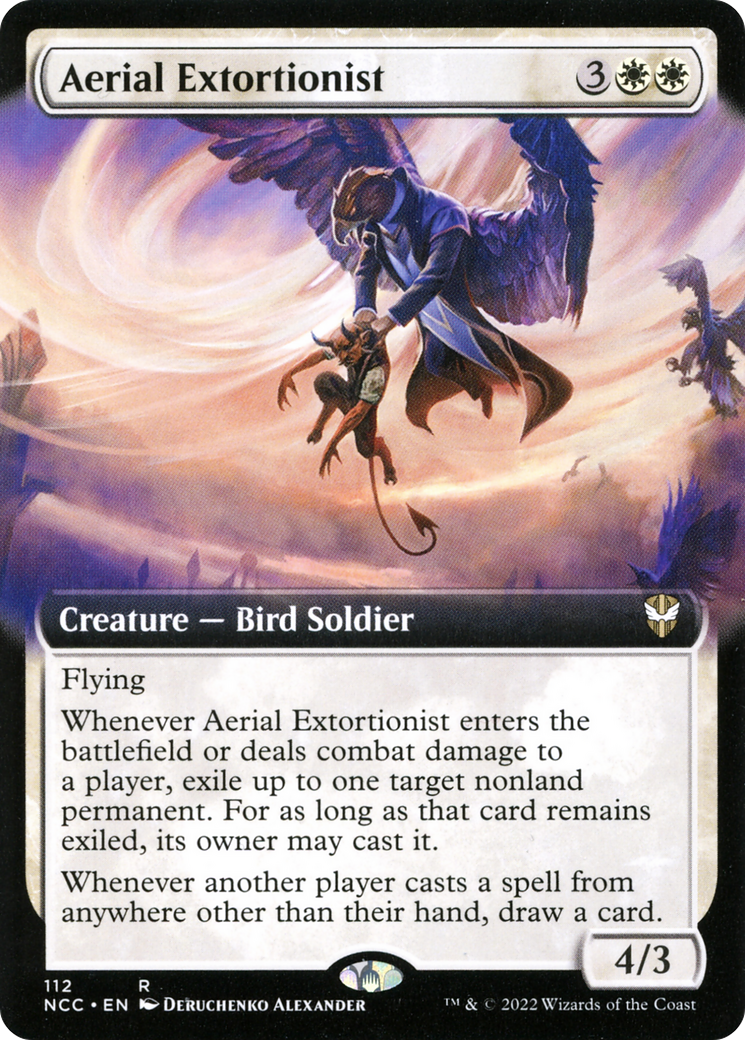 Aerial Extortionist (NCC-112) - New Capenna Commander: (Extended Art) - Premium MTG Single from Wizards of the Coast - Just $3.17! Shop now at Game Crave Tournament Store