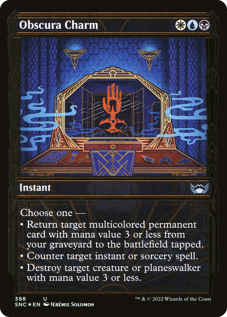 Obscura Charm (SNC-388) - Streets of New Capenna: (Showcase) Foil - Premium MTG Single from Wizards of the Coast - Just $0.11! Shop now at Game Crave Tournament Store