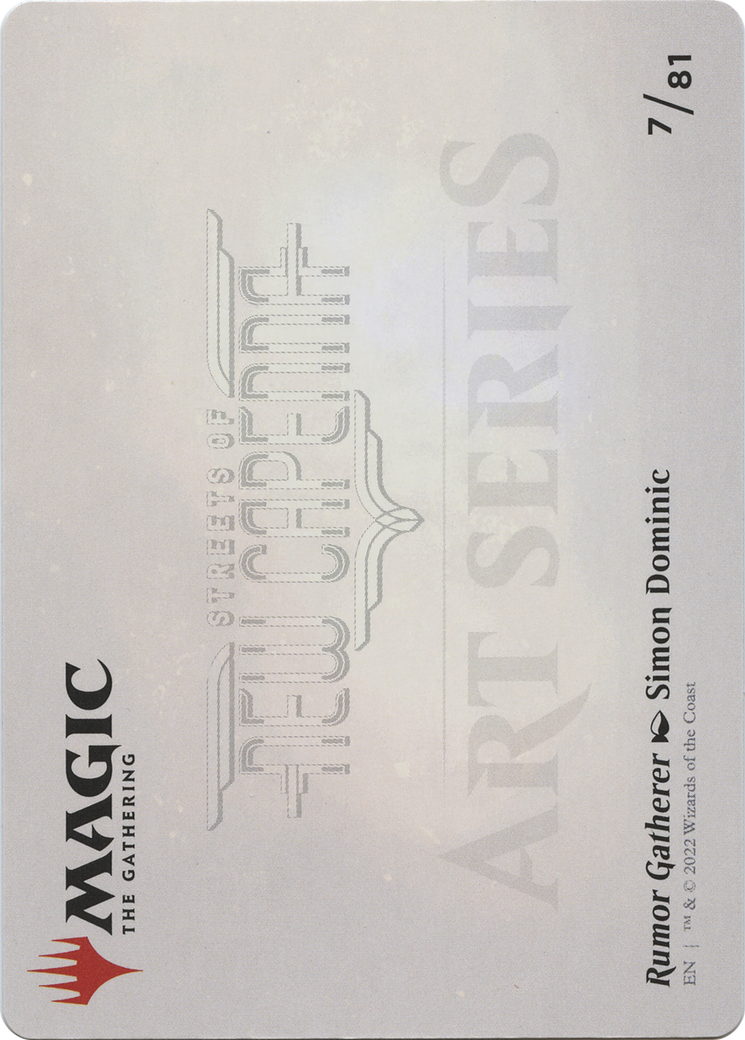 Rumor Gatherer // Rumor Gatherer (ASNC-007) - New Capenna Art Series (Borderless) - Premium MTG Single from Wizards of the Coast - Just $0! Shop now at Game Crave Tournament Store