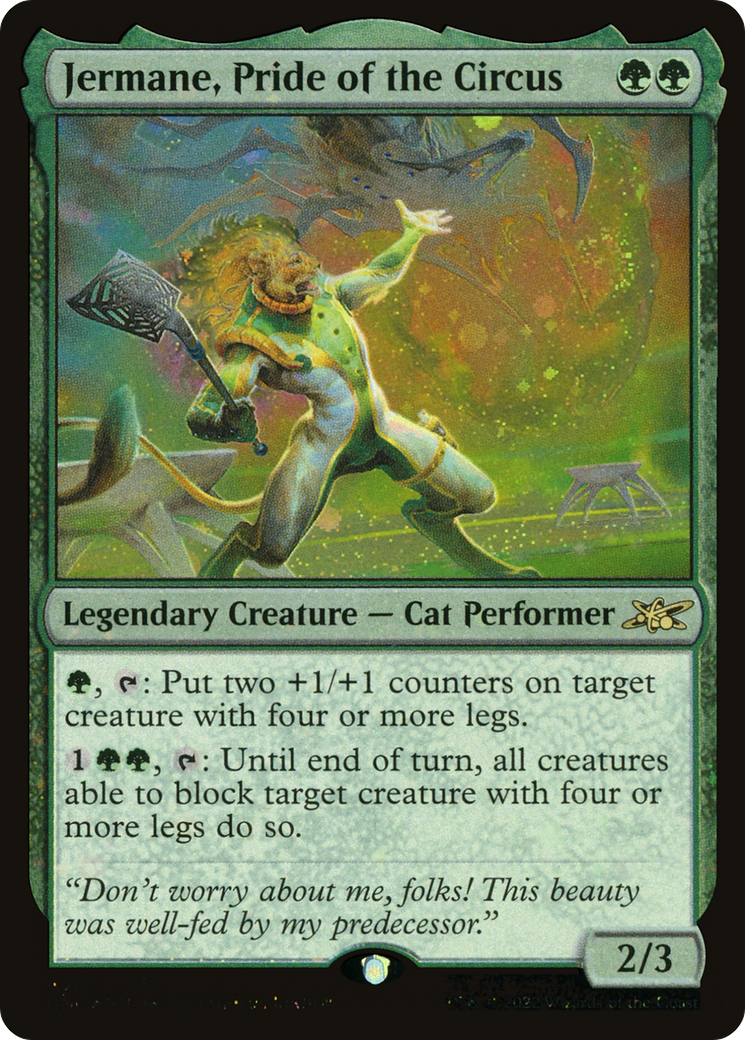 Jermane, Pride of the Circus (UNF-430) - Unfinity Foil - Premium MTG Single from Wizards of the Coast - Just $0.08! Shop now at Game Crave Tournament Store