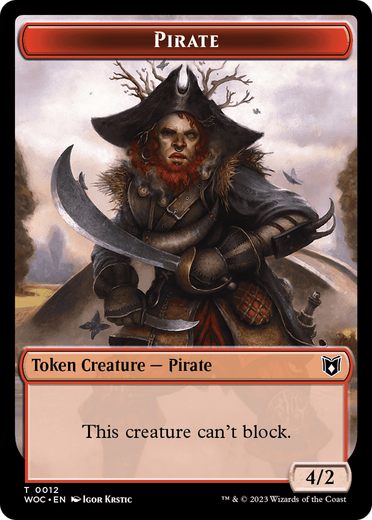 Pirate (TWOC-012) - Wilds of Eldraine Commander Tokens - Premium MTG Single from Wizards of the Coast - Just $0! Shop now at Game Crave Tournament Store