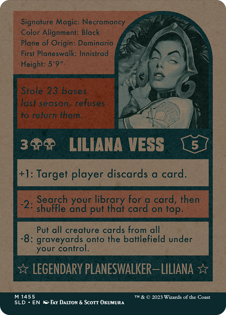 Liliana Vess // Liliana Vess (SLD-1455) - Secret Lair Drop: (Full Art) (Borderless) Foil - Premium MTG Single from Wizards of the Coast - Just $26.18! Shop now at Game Crave Tournament Store