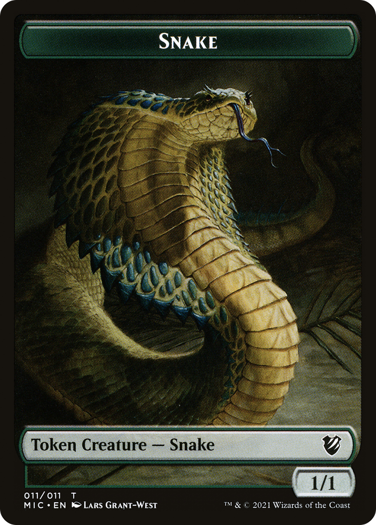 Snake (TMIC-011) - Midnight Hunt Commander Tokens - Premium MTG Single from Wizards of the Coast - Just $0! Shop now at Game Crave Tournament Store