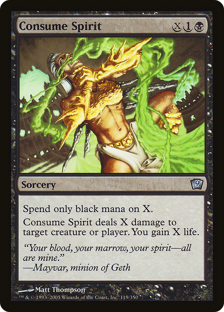 Consume Spirit (9ED-119★) - Ninth Edition Foil - Premium MTG Single from Wizards of the Coast - Just $0.70! Shop now at Game Crave Tournament Store