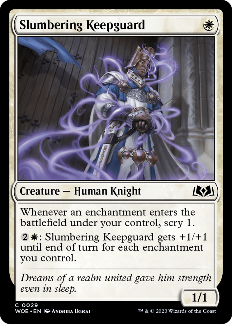 Slumbering Keepguard (WOE-029) - Wilds of Eldraine Foil - Premium MTG Single from Wizards of the Coast - Just $0.25! Shop now at Game Crave Tournament Store