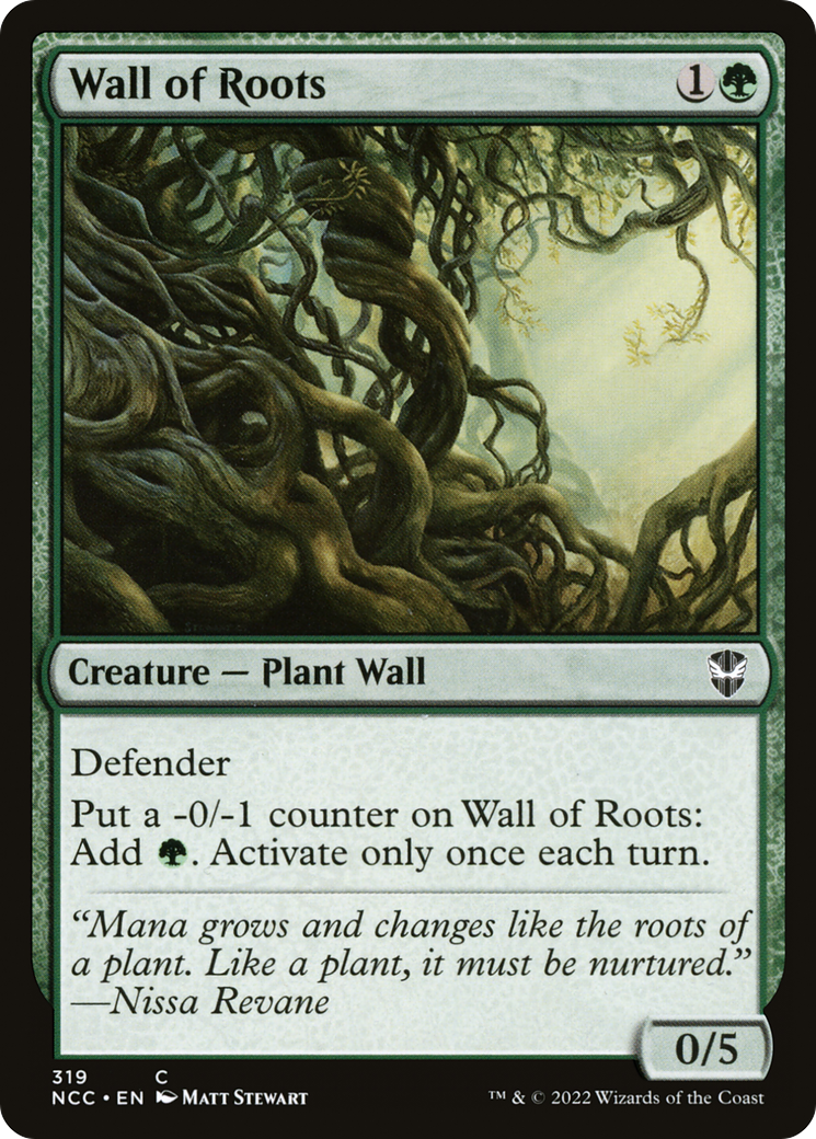 Wall of Roots (NCC-319) - New Capenna Commander - Premium MTG Single from Wizards of the Coast - Just $0.08! Shop now at Game Crave Tournament Store