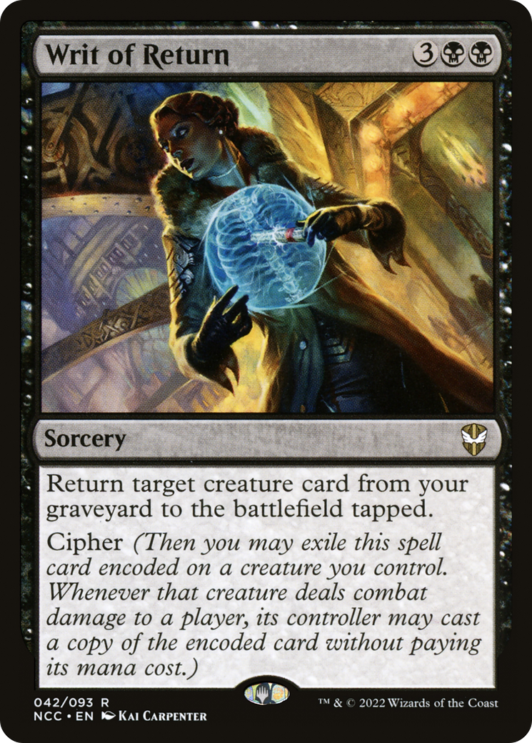 Writ of Return (NCC-042) - New Capenna Commander - Premium MTG Single from Wizards of the Coast - Just $0.25! Shop now at Game Crave Tournament Store