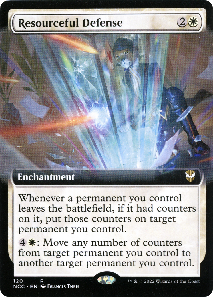 Resourceful Defense (NCC-120) - New Capenna Commander: (Extended Art) - Premium MTG Single from Wizards of the Coast - Just $2.62! Shop now at Game Crave Tournament Store