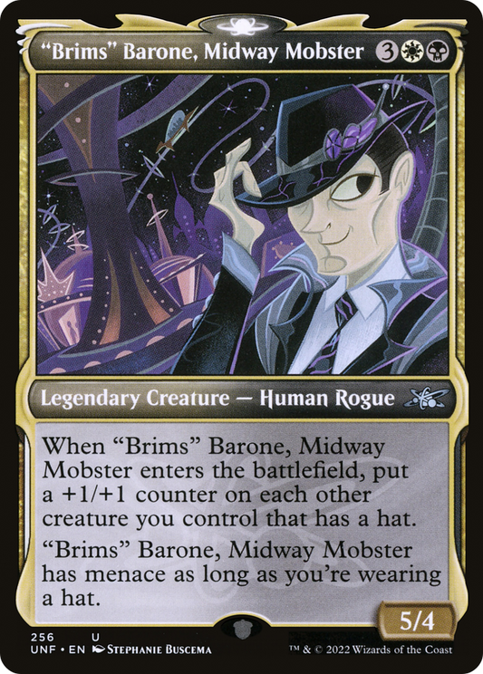 "Brims" Barone, Midway Mobster (UNF-256) - Unfinity: (Showcase) - Premium MTG Single from Wizards of the Coast - Just $0.25! Shop now at Game Crave Tournament Store