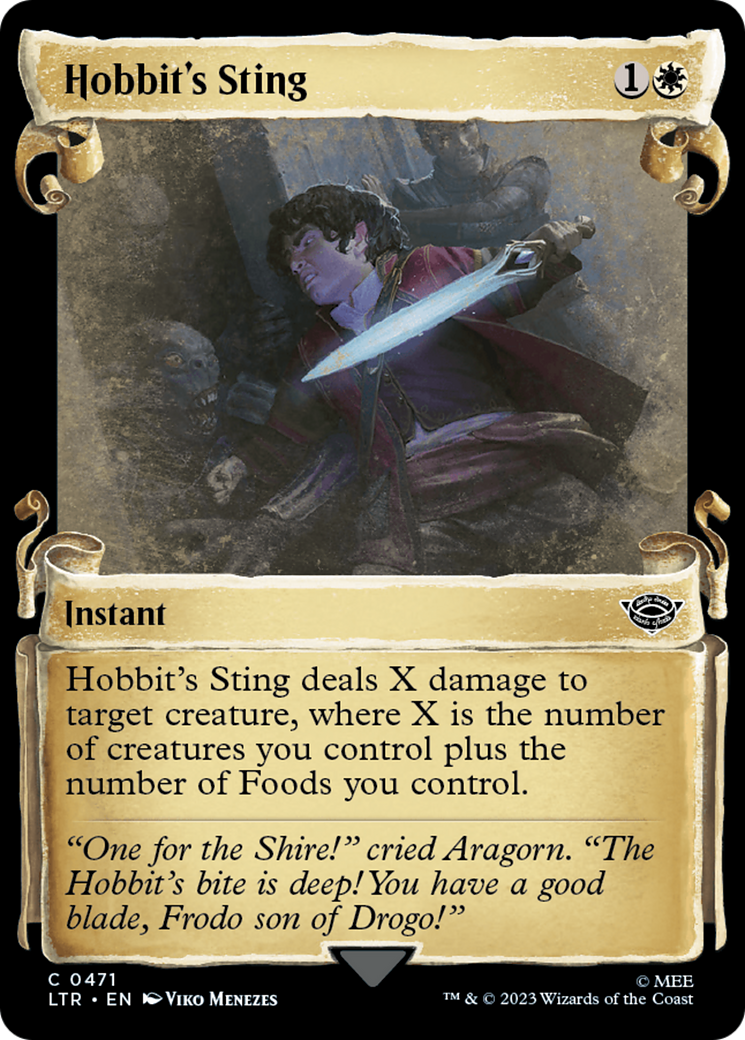 Hobbit's Sting (LTR-471) - The Lord of the Rings: Tales of Middle-earth: (Showcase) - Premium MTG Single from Wizards of the Coast - Just $0.08! Shop now at Game Crave Tournament Store