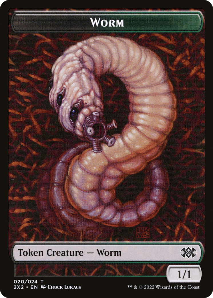 Worm (T2X2-020) - Double Masters 2022 Tokens Foil - Premium MTG Single from Wizards of the Coast - Just $0! Shop now at Game Crave Tournament Store
