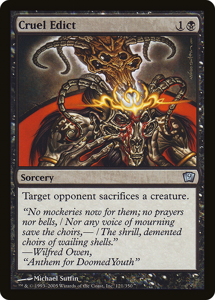 Cruel Edict (9ED-121★) - Ninth Edition Foil - Premium MTG Single from Wizards of the Coast - Just $0.31! Shop now at Game Crave Tournament Store