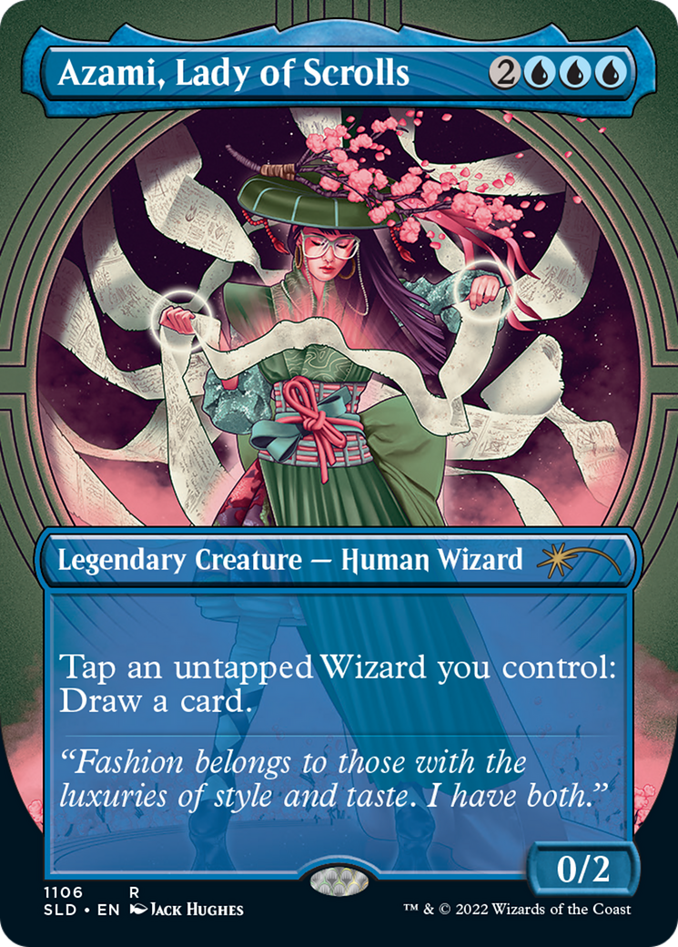 Azami, Lady of Scrolls (SLD-1106) - Secret Lair Drop (Borderless) - Premium MTG Single from Wizards of the Coast - Just $2.85! Shop now at Game Crave Tournament Store