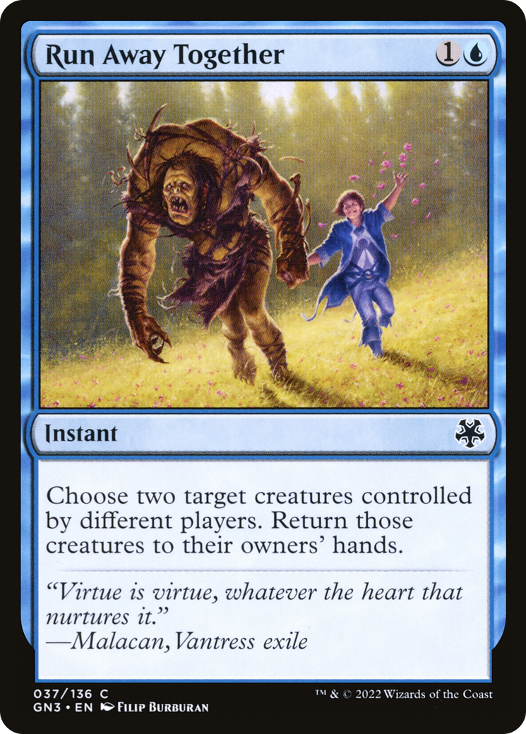 Run Away Together (GN3-037) - Game Night: Free-for-All - Premium MTG Single from Wizards of the Coast - Just $0.06! Shop now at Game Crave Tournament Store