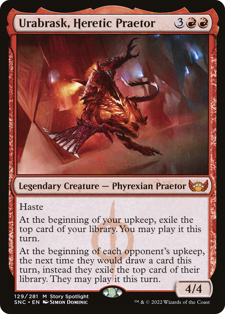 Urabrask, Heretic Praetor (SNC-129) - Streets of New Capenna - Premium MTG Single from Wizards of the Coast - Just $1.24! Shop now at Game Crave Tournament Store