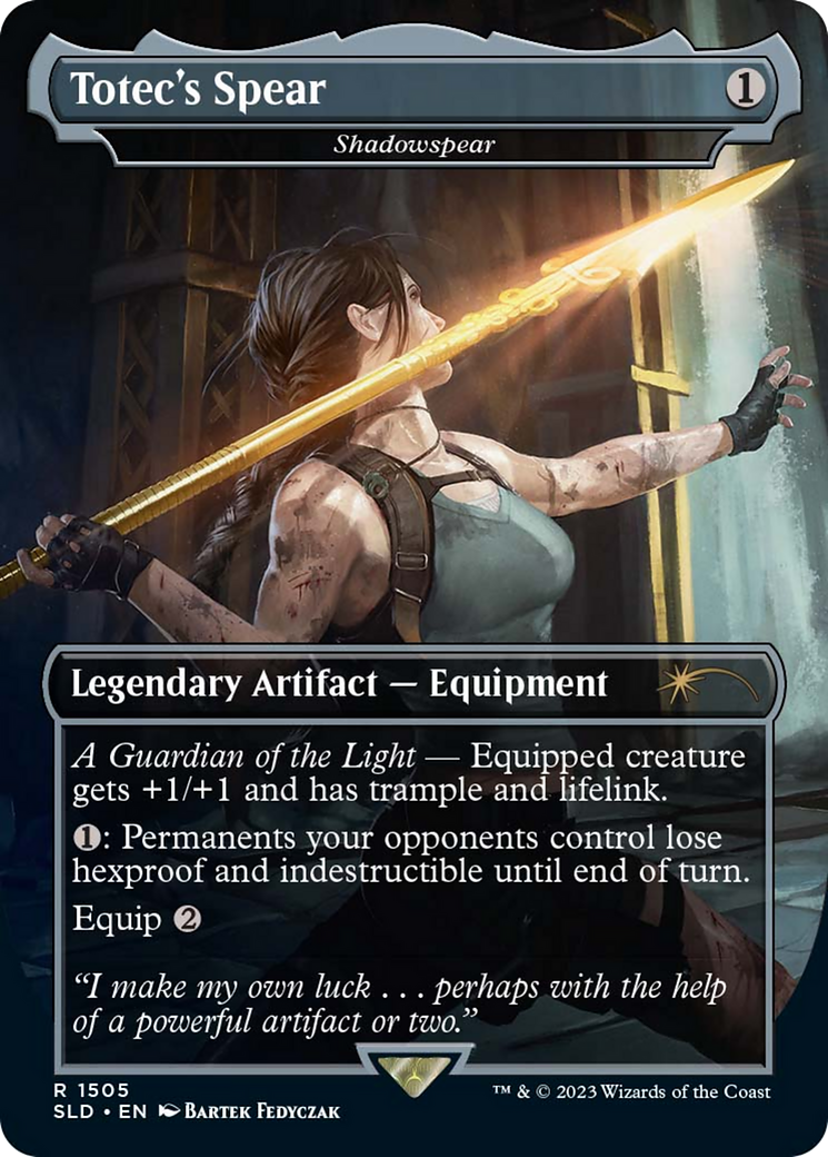Shadowspear (SLD-1505) - Secret Lair Drop / Totec's Spear (Borderless) Foil - Premium MTG Single from Wizards of the Coast - Just $12.08! Shop now at Game Crave Tournament Store