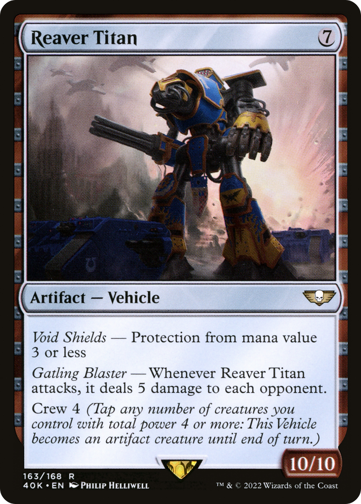 Reaver Titan (40K-163) - Warhammer 40,000 Commander - Premium MTG Single from Wizards of the Coast - Just $16.22! Shop now at Game Crave Tournament Store
