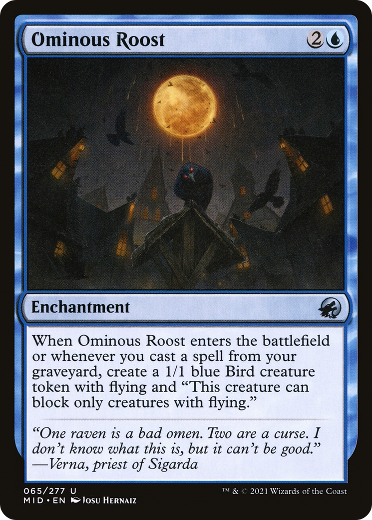 Ominous Roost (MID-065) - Innistrad: Midnight Hunt Foil - Premium MTG Single from Wizards of the Coast - Just $0.08! Shop now at Game Crave Tournament Store