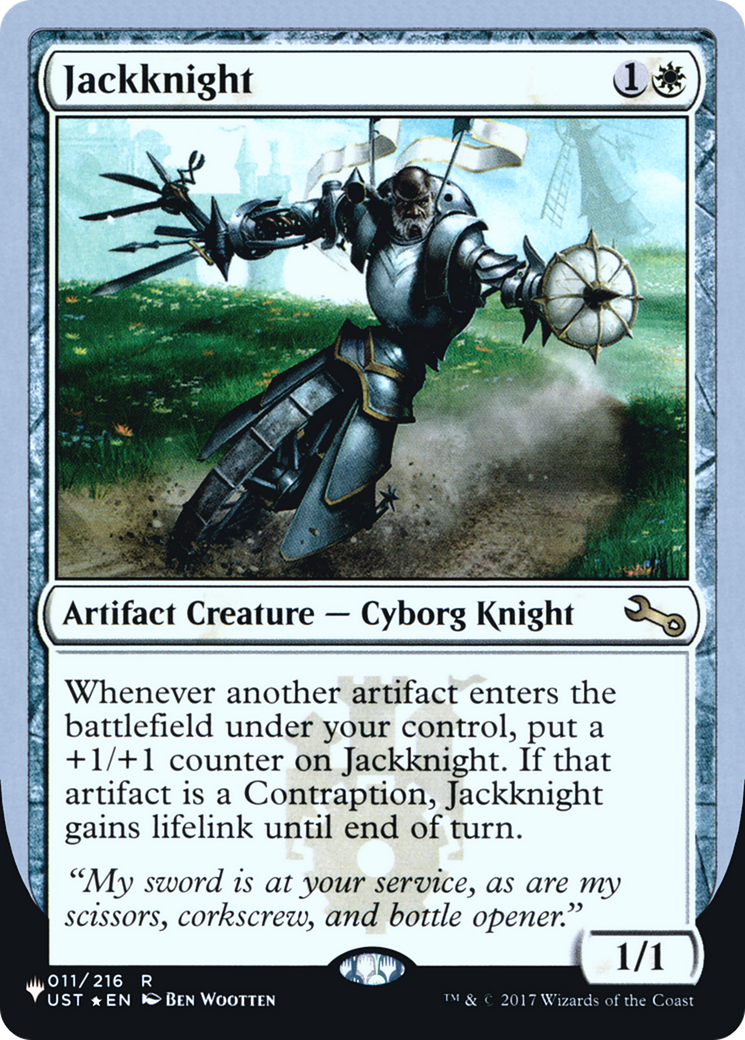 Jackknight (UPLIST-005) - The List (Unfinity Foil Edition) Foil - Premium MTG Single from Wizards of the Coast - Just $0.08! Shop now at Game Crave Tournament Store