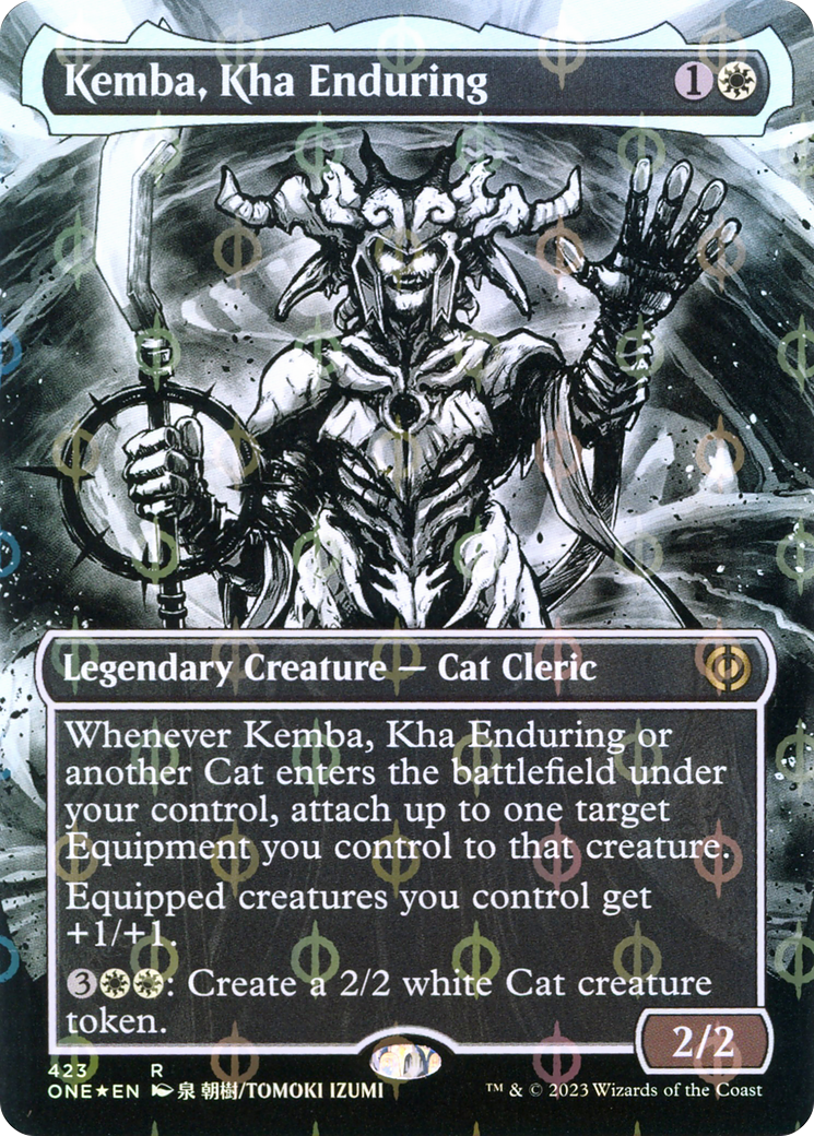 Kemba, Kha Enduring (ONE-423) - Phyrexia: All Will Be One: (Showcase) (Borderless) Foil - Premium MTG Single from Wizards of the Coast - Just $0.44! Shop now at Game Crave Tournament Store