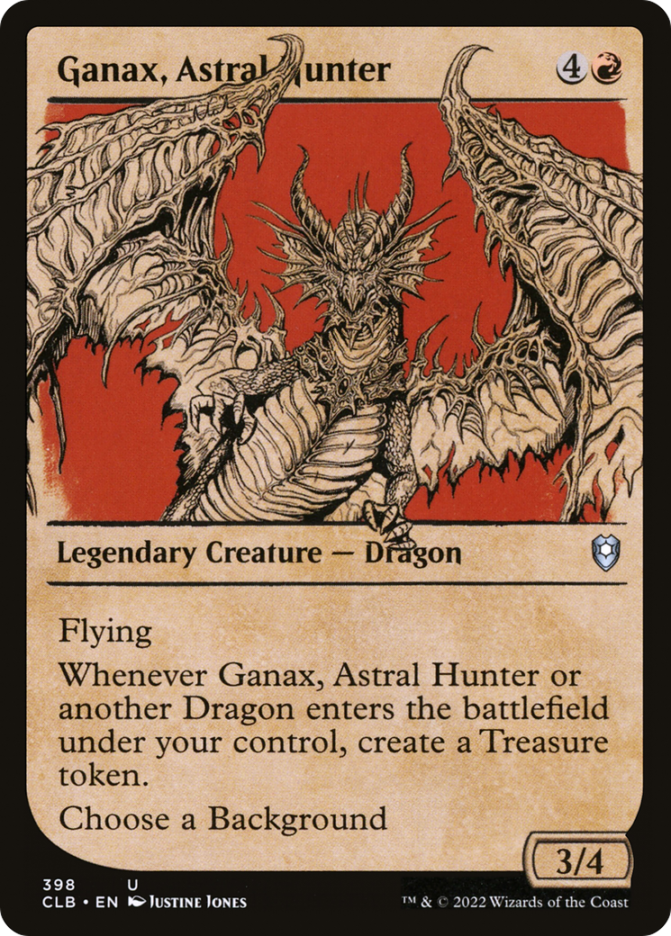 Ganax, Astral Hunter (CLB-398) - Commander Legends: Battle for Baldur's Gate: (Showcase) Foil - Premium MTG Single from Wizards of the Coast - Just $1.54! Shop now at Game Crave Tournament Store