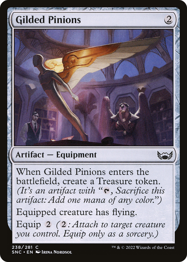 Gilded Pinions (SNC-238) - Streets of New Capenna - Premium MTG Single from Wizards of the Coast - Just $0.08! Shop now at Game Crave Tournament Store
