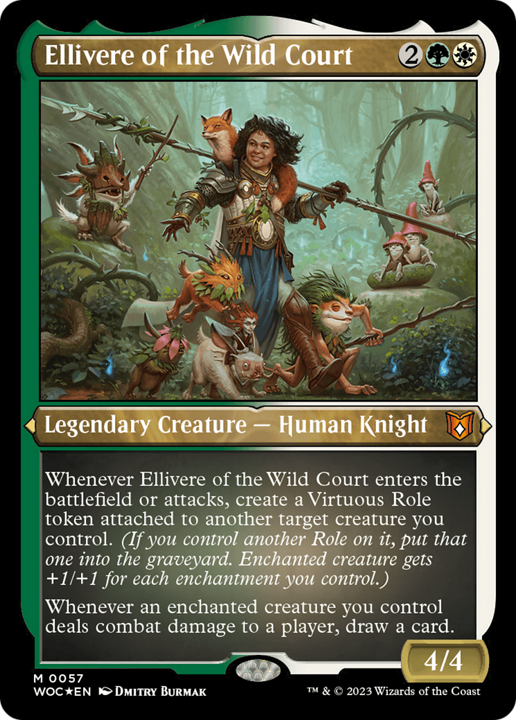 Ellivere of the Wild Court (WOC-057) - Wilds of Eldraine Commander Etched Foil - Premium MTG Single from Wizards of the Coast - Just $0.08! Shop now at Game Crave Tournament Store