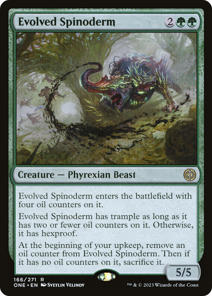 Evolved Spinoderm (ONE-166) - Phyrexia: All Will Be One Foil - Premium MTG Single from Wizards of the Coast - Just $0.25! Shop now at Game Crave Tournament Store