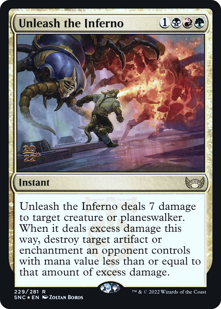 Unleash the Inferno (PSNC-229S) - Streets of New Capenna Promos Foil - Premium MTG Single from Wizards of the Coast - Just $0.08! Shop now at Game Crave Tournament Store