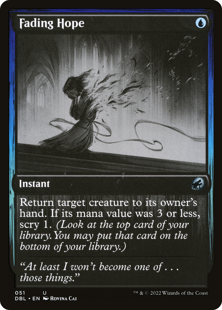 Fading Hope (DBL-051) - Innistrad: Double Feature - Premium MTG Single from Wizards of the Coast - Just $0.21! Shop now at Game Crave Tournament Store