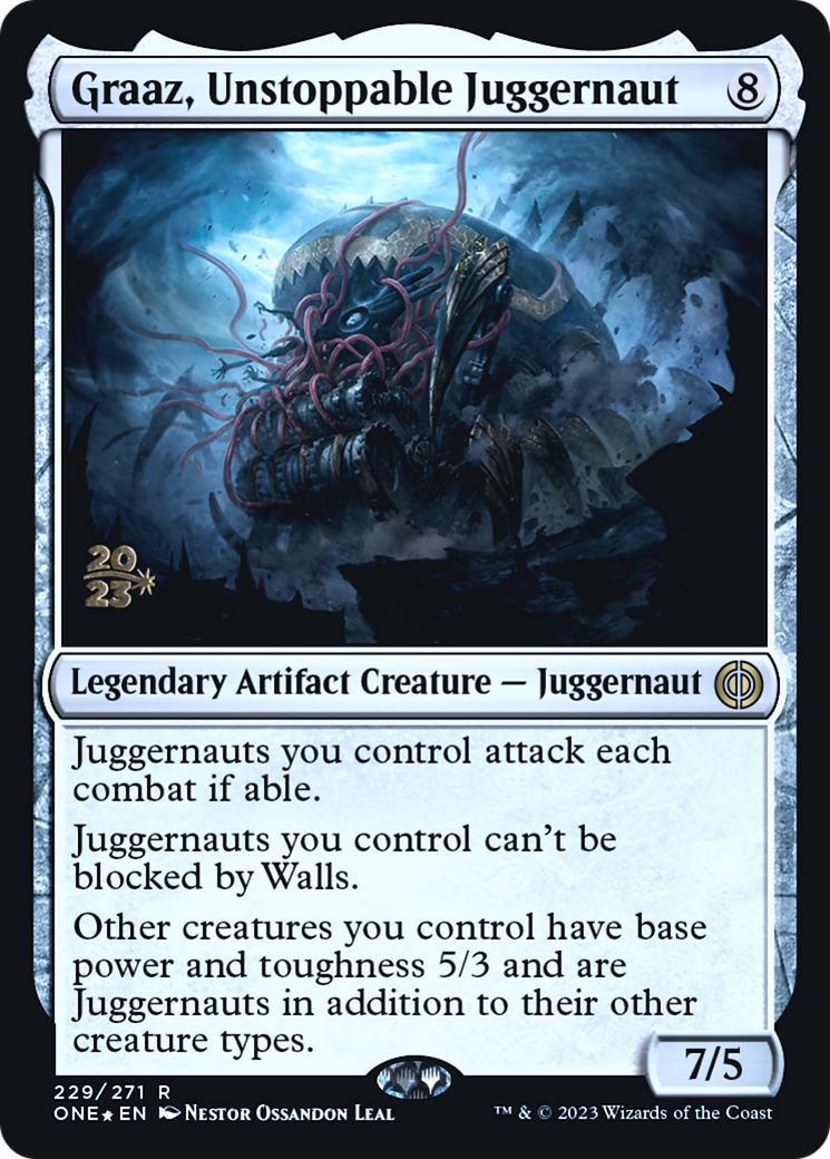 Graaz, Unstoppable Juggernaut (PONE-229S) - Phyrexia: All Will Be One Promos Foil - Premium MTG Single from Wizards of the Coast - Just $0.41! Shop now at Game Crave Tournament Store
